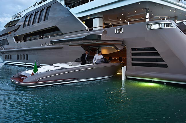 First Mega Yacht With A Floating Drive In Garage