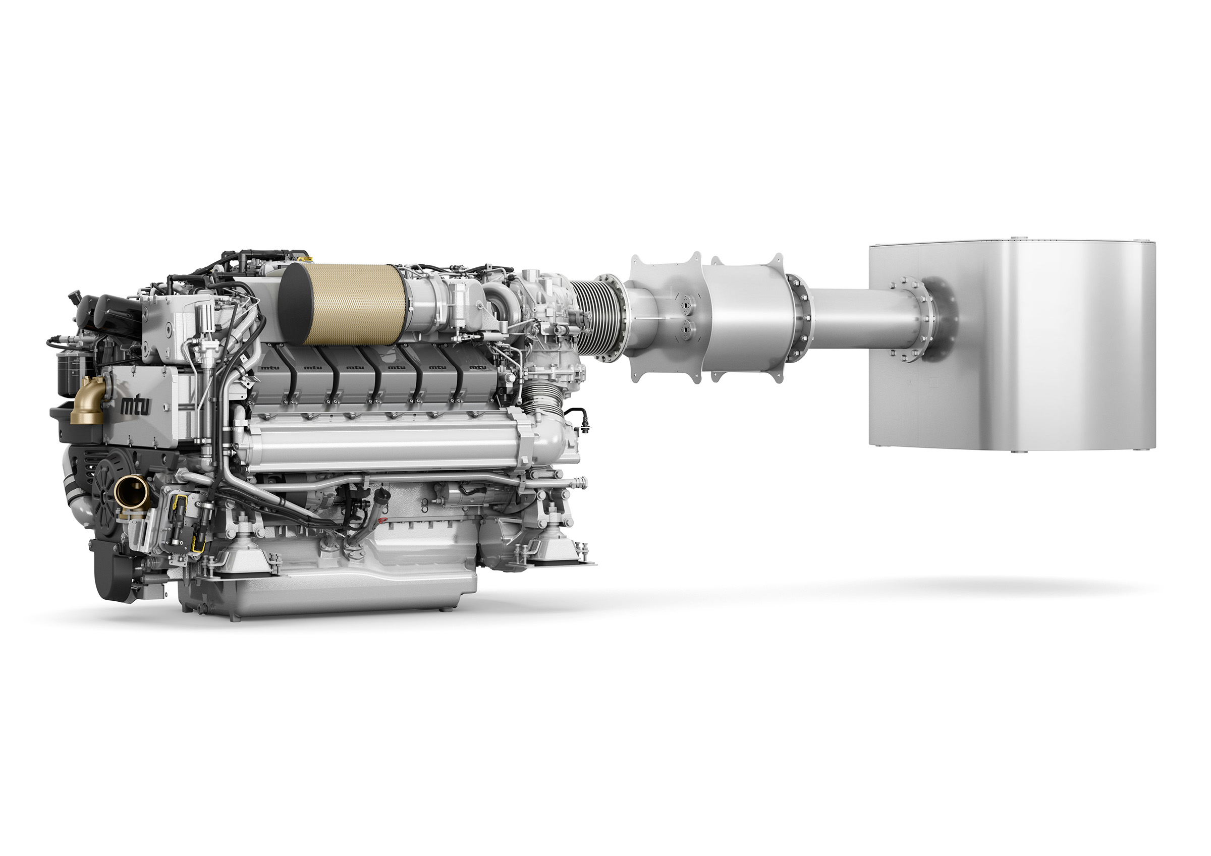 Rolls-Royce is launching a new exhaust gas after-treatment solution designed to meet the most stringent IMO Tier III emission standards, thereby completing its portfolio for all major mtu marine propulsion systems. The new system is being certified for the mtu Series 2000 in collaboration with Eminox, a specialist in exhaust after-treatment systems. The SCR system enables offshore supply vessels, ferries and patrol boats fitted with mtu Series 2000 engines to operate in emission-controlled areas.Rolls-Royce bringt eine neue Abgasnachbehandlungs-Lösung auf den Markt, die für die strengsten Emissionsvorgaben IMO-Tier-III ausgelegt und zertifiziert ist und vervollständigt damit das Portfolio für alle wichtigen mtu-Schiffsantriebe. Zertifiziert wird das neue System für die mtu-Baureihe 2000 zusammen mit Eminox, Spezialist für Abgasnachbehandlungsanlagen. Die SCR-Anlage ermöglicht Offshore-Versorgungsschiffen, Fähren und Patrouillenbooten mit mtu-Baureihe-2000-Motoren freie Fahrt in emissionsgeschützten Gebieten.. 